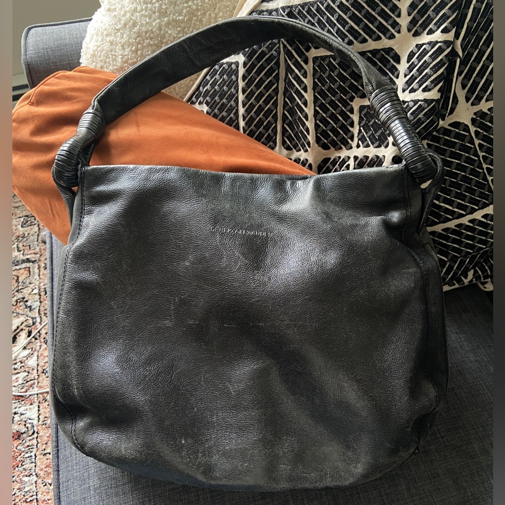 Derek Alexander distressed leather hobo bag